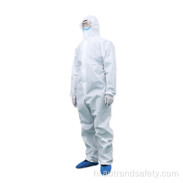 डिस्पोजेबल सुरक्षात्मक कपड़े सूक्ष्म कपड़े फैब्रिक Coveralls